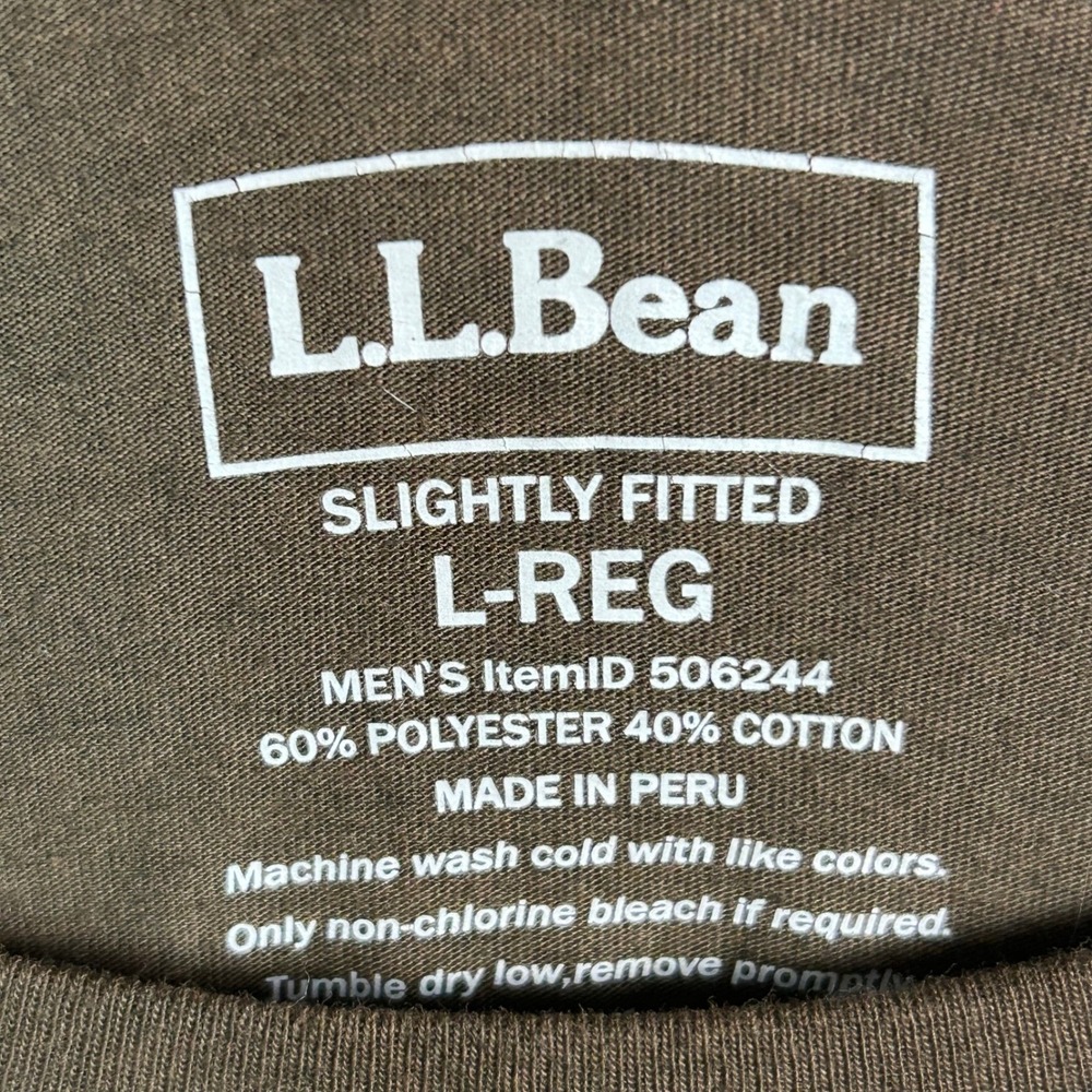 L.L. Bean T-shirt Large technical fishing fish graphic tee - Picture 3 of 4
